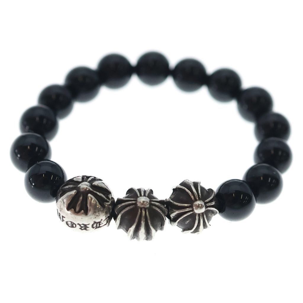 CHROME HEARTS クロムハーツ BEAD RING ビーズリング ブラック/シルバー CHROME HEARTS (クロムハーツ) BEAD RING ビーズリング ブラック