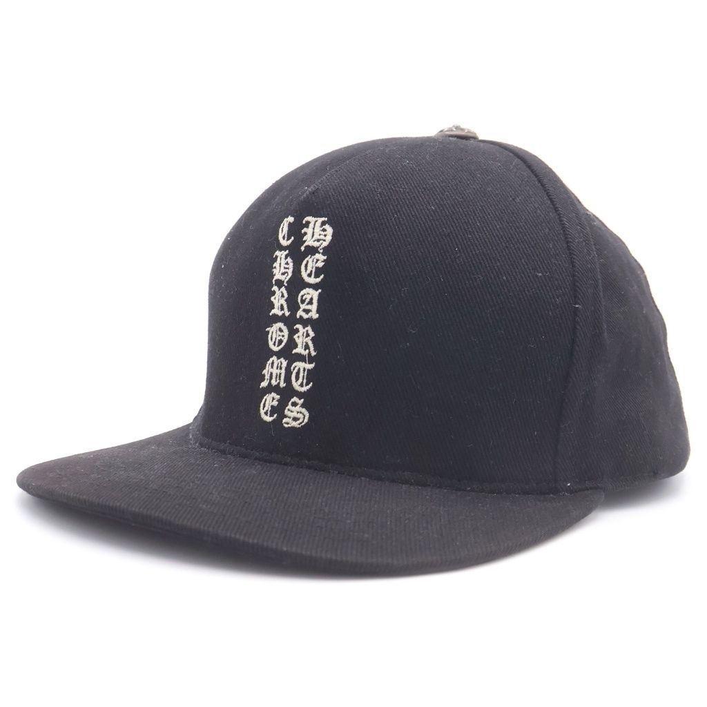 CHROME HEARTS (クロムハーツ) バーティカルロゴ デニム ベースボールキャップ 帽子 ブラック