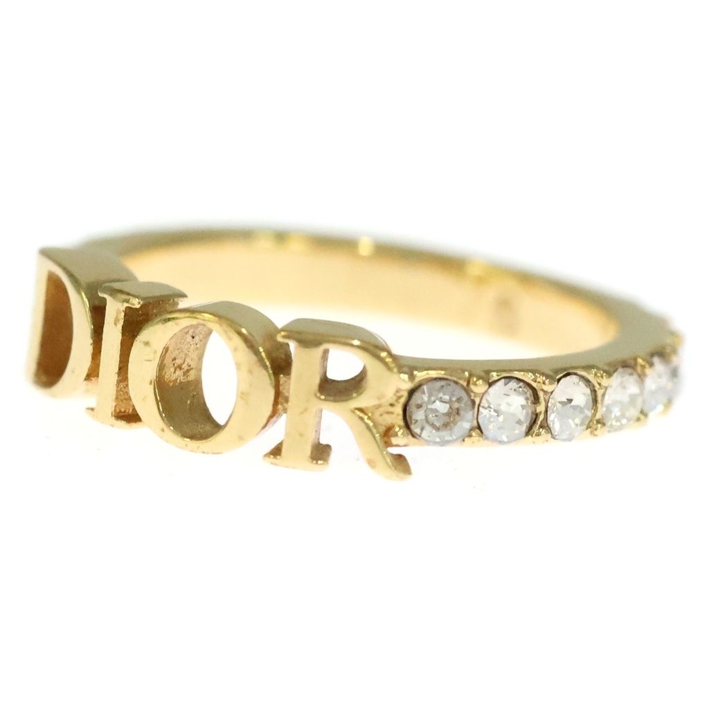Christian Dior (クリスチャンディオール) ロゴ ラインストーン リング