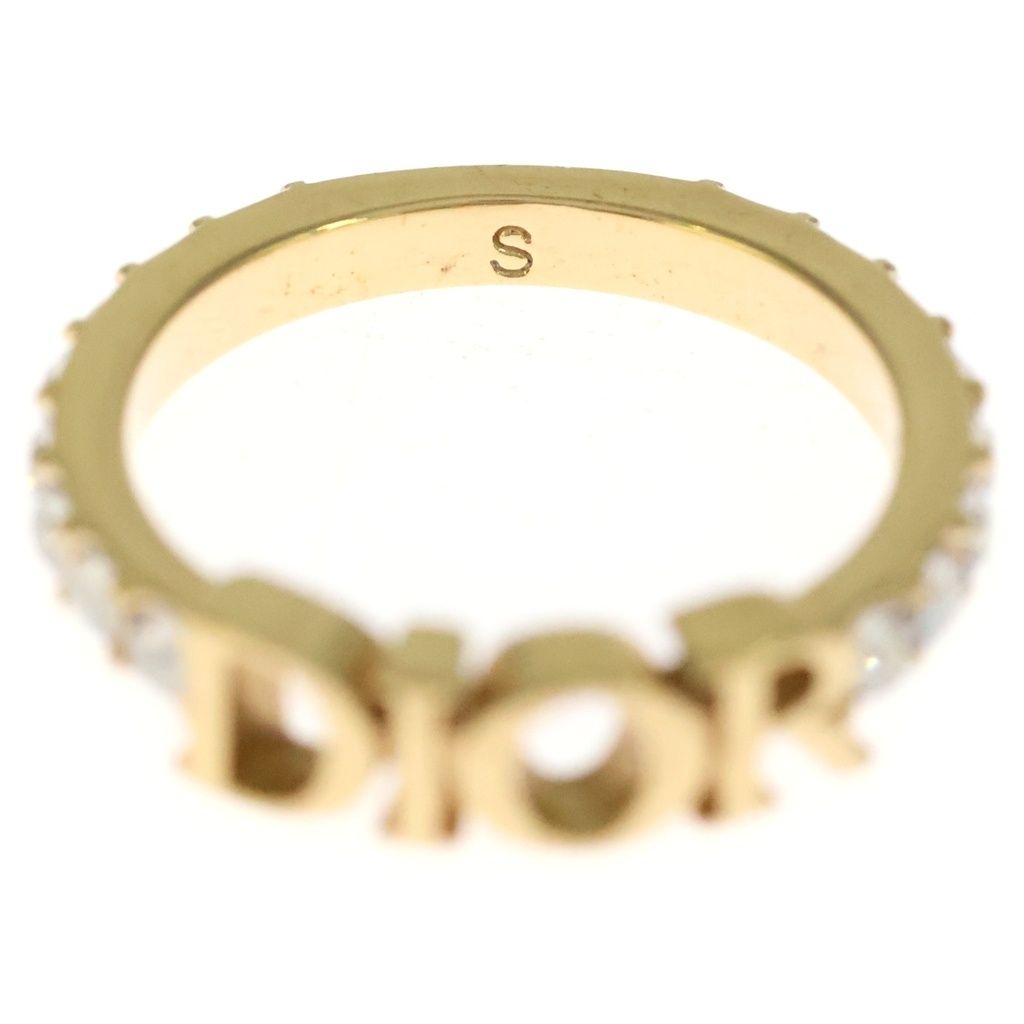Christian Dior (クリスチャンディオール) ロゴ ラインストーン リング