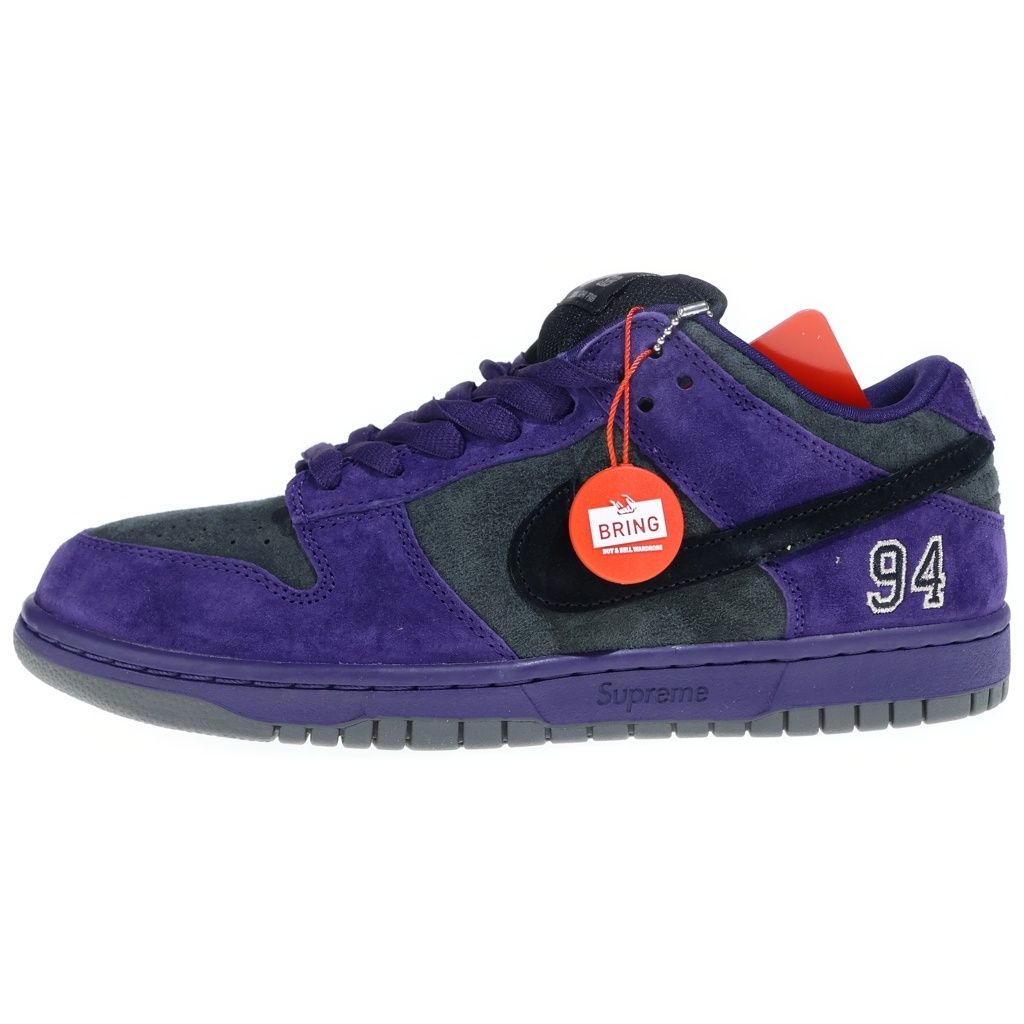 NIKE SB (ナイキエスビー) ×Supreme Dunk Low HQ8487-500 シュプリーム ダンク ローカットスニーカー パープル/ブラック US8.5/26.5cm