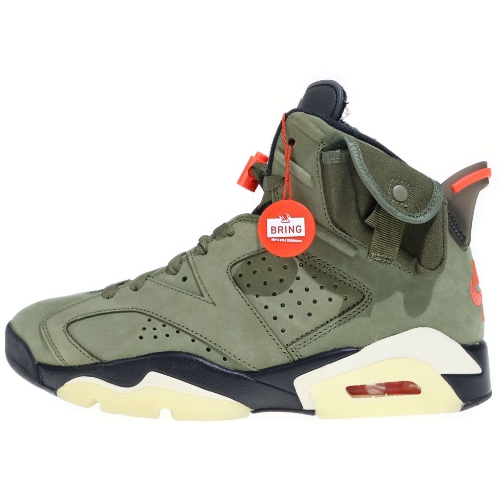 NIKE (ナイキ) ×TRAVIS SCOTT AIR JORDAN 6 RETRO SP CN1084-200 トラヴィス スコット エアジョーダン6 ハイカットスニーカー US9/27.0cm カーキ