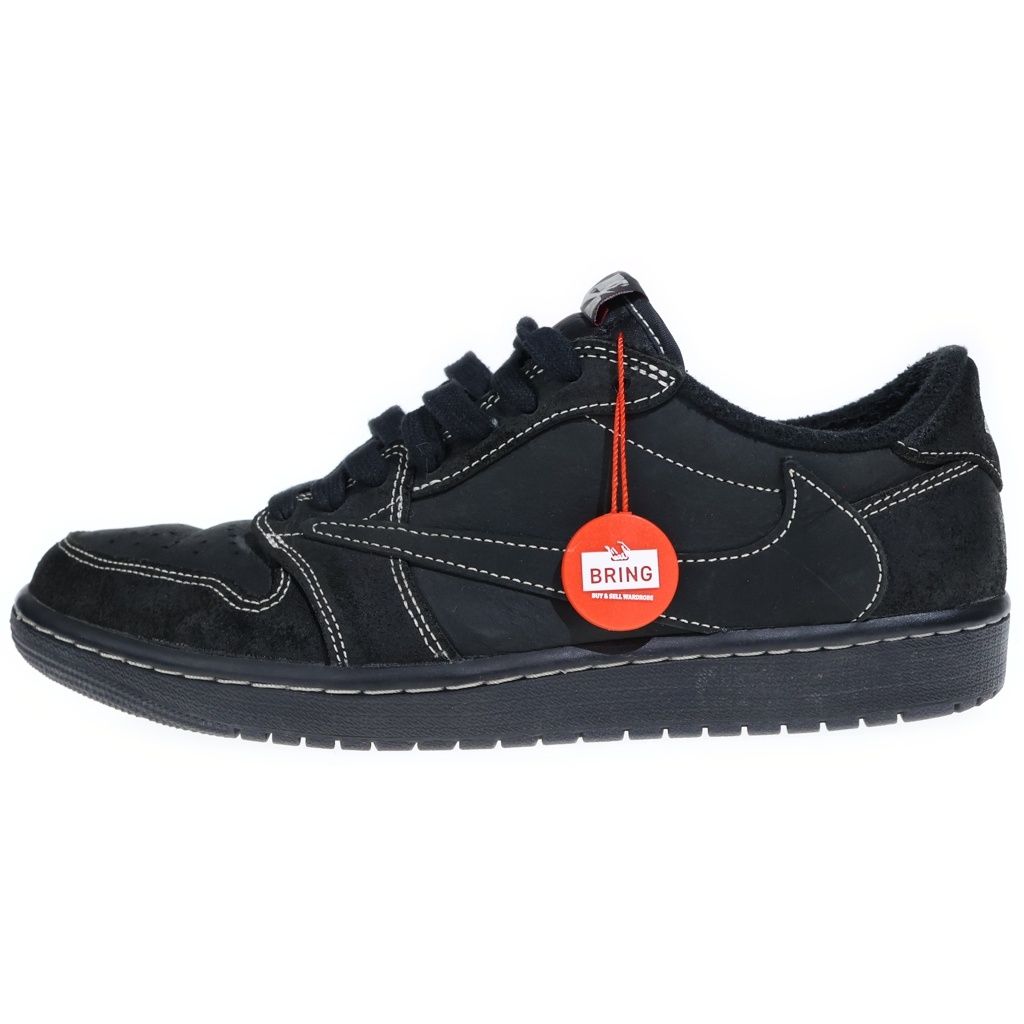 NIKE (ナイキ) ×TRAVIS SCOTT AIR JORDAN 1 LOW OG SP BLACK PHANTOM エアジョーダン1 ブラックファントム ローカットスニーカー ブラック US9.5/27.5cm DM7866-001