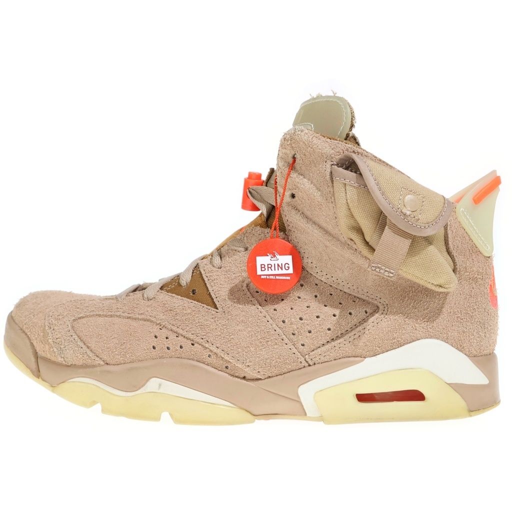 NIKE (ナイキ) ×TRAVIS SCOTT AIR JORDAN 6 RETRO SP BRITISH KAHKI トラヴィススコット エアジョーダン6 ハイカットスニーカー US10.5/28.5cm DH0690-200 24,140円