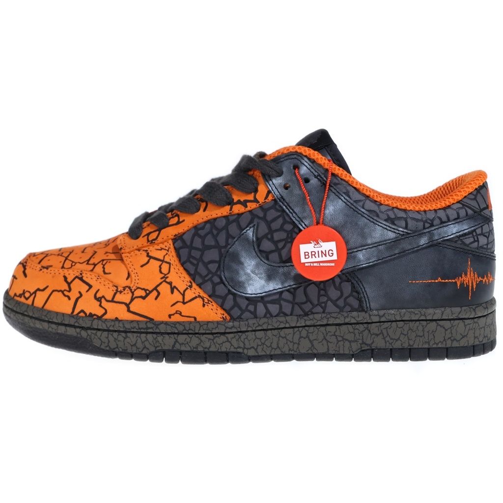 NIKE (ナイキ) 【観賞用 2006年製】 ×HUF DUNK LOW PRIORITY HUFQUAKE ハフ ダンク ハフクエイク ローカットスニーカー グレー/オレンジ U10/28cm 314771-801 115,500円