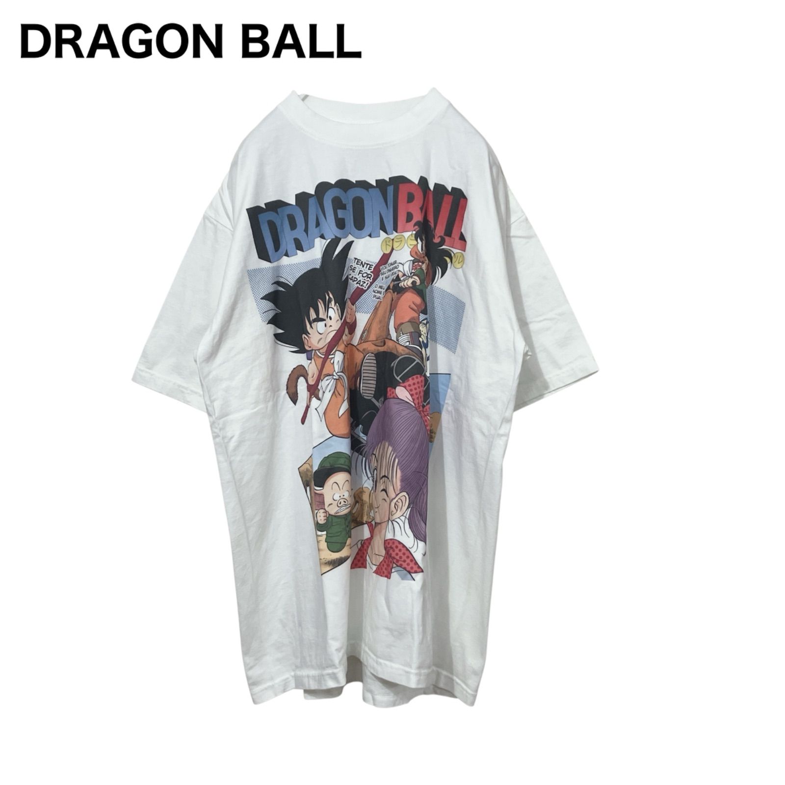 【新品】元祖　ドラゴンボールDRAGONBALL 悟空ヤムチャブルマ　ブートレグTシャツ　白　XL