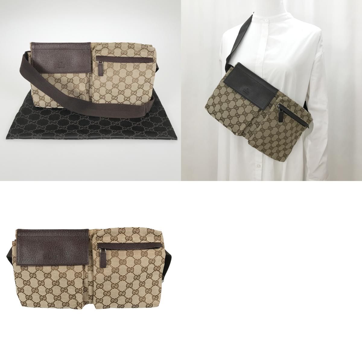 グッチ GUCCI GGキャンバス 28566 キャンバス ウエストポーチ kkd