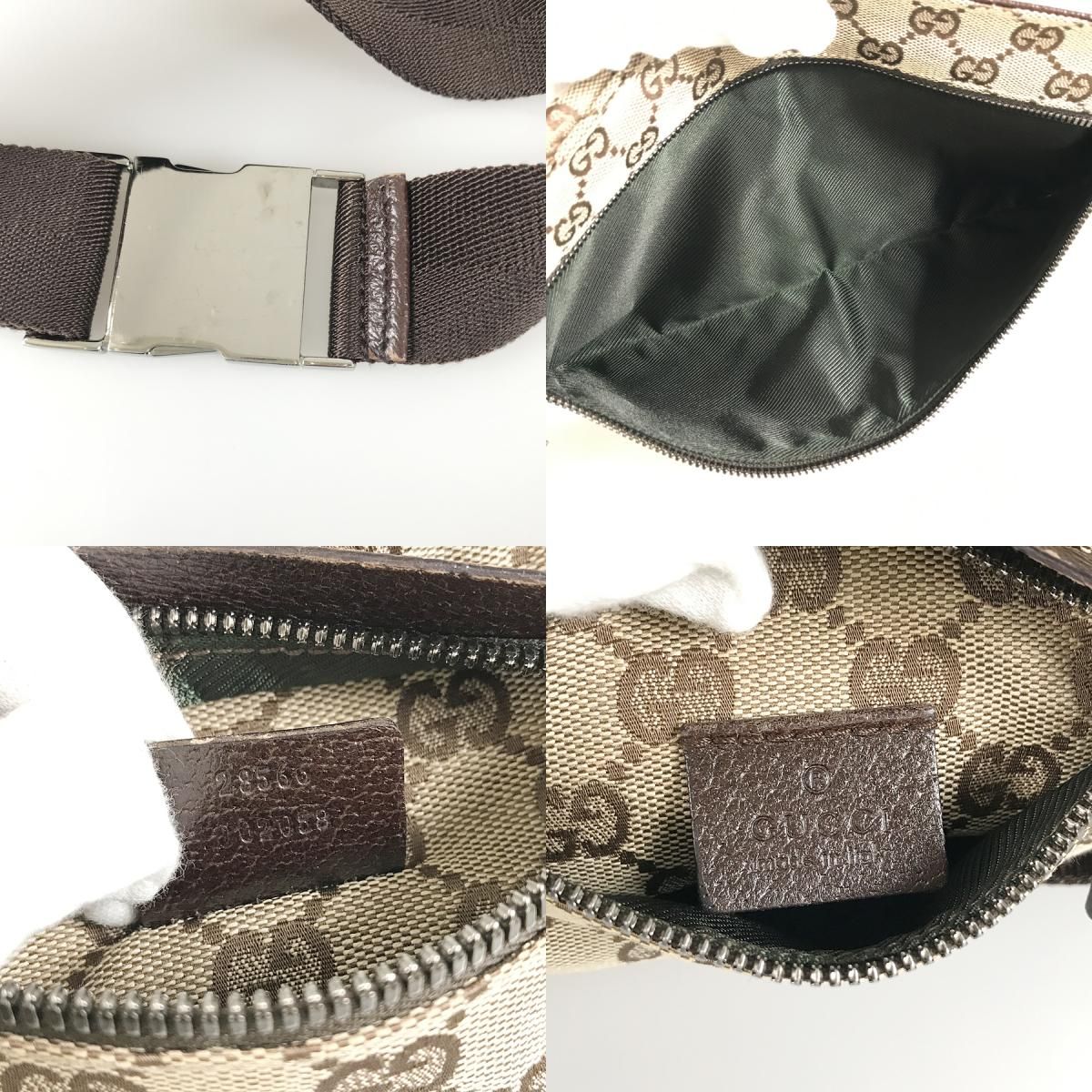 グッチ GUCCI GGキャンバス 28566 キャンバス ウエストポーチ kkd