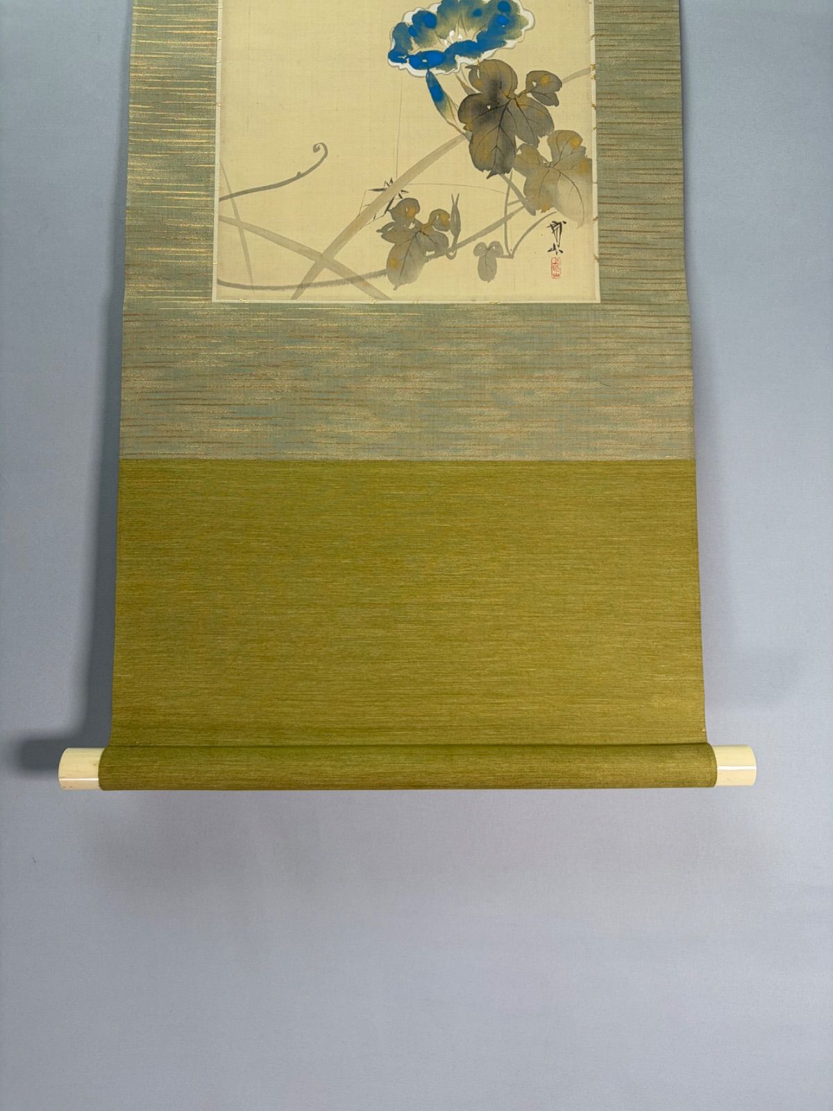 茶道具】武山筆 『朝顔図』 茶掛 掛軸 軸C352 - メルカリ