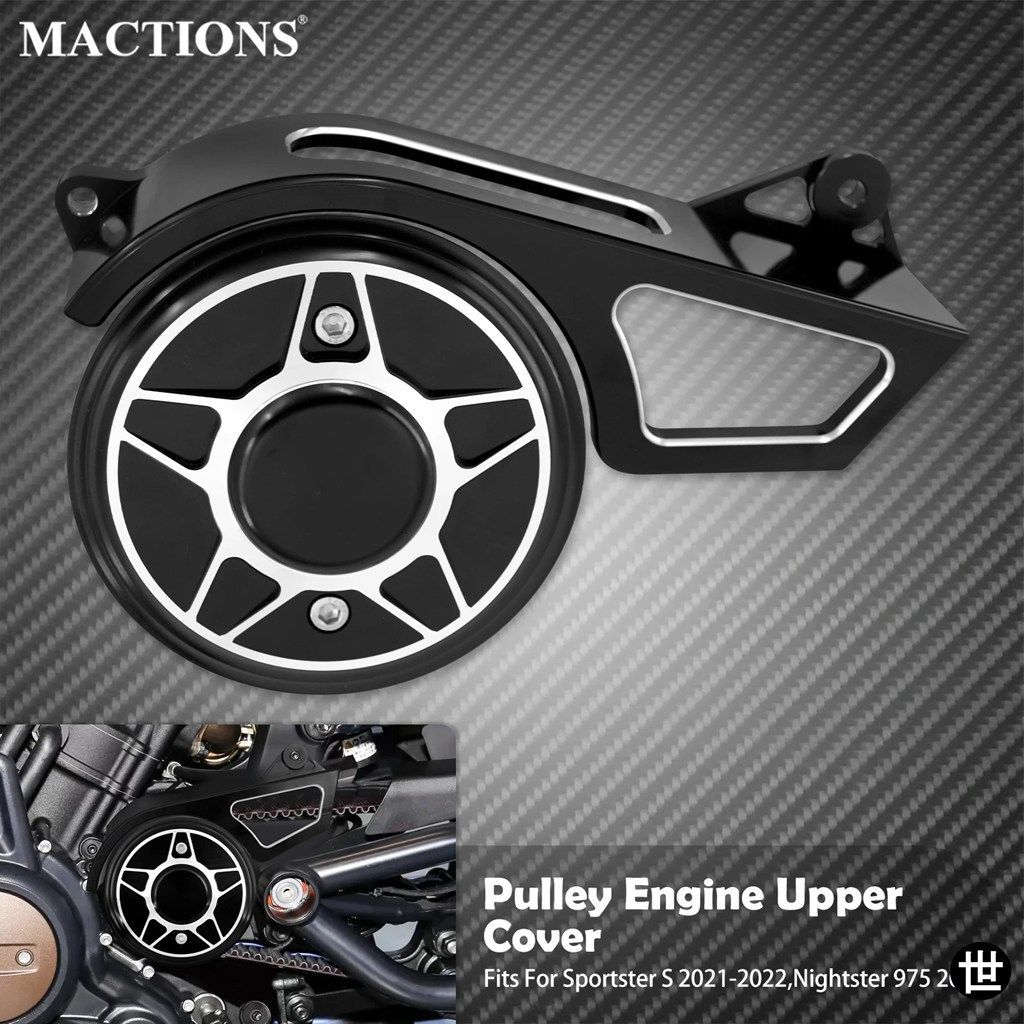 ハーレー スポーツスター S 1250S 2021-22 ナイトスター RH975 2022 用バイク フロント プーリー エンジン アッパー カバー セット アッパ