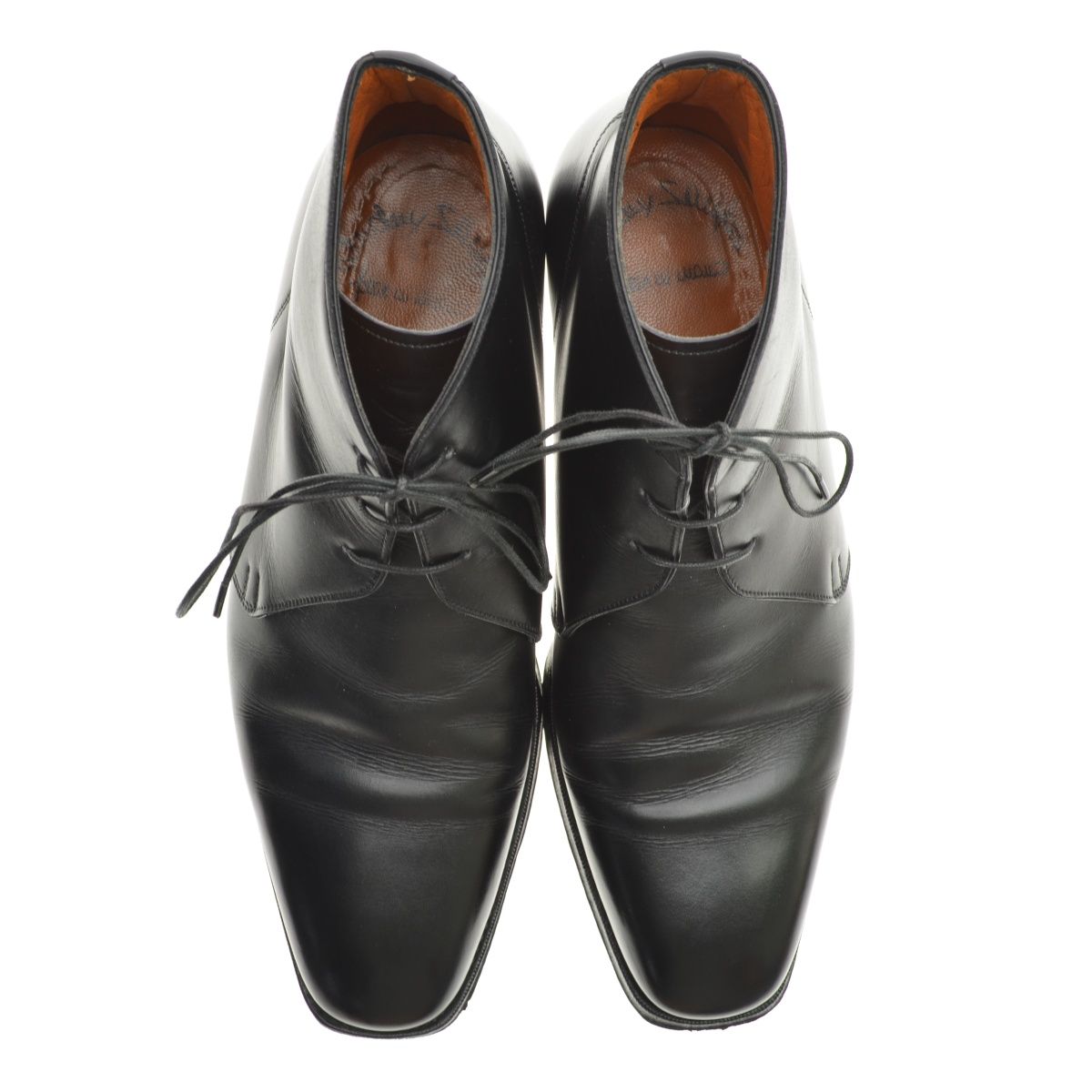 美品 SANTONI サントーニ 4954 レザーチャッカブーツ シューズ 8 