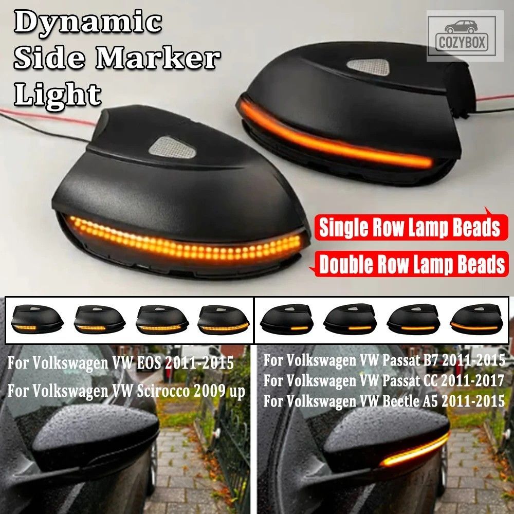 スクロール LED ダイナミックウィンカーライト サイド ミラーフラッシングライトリピ