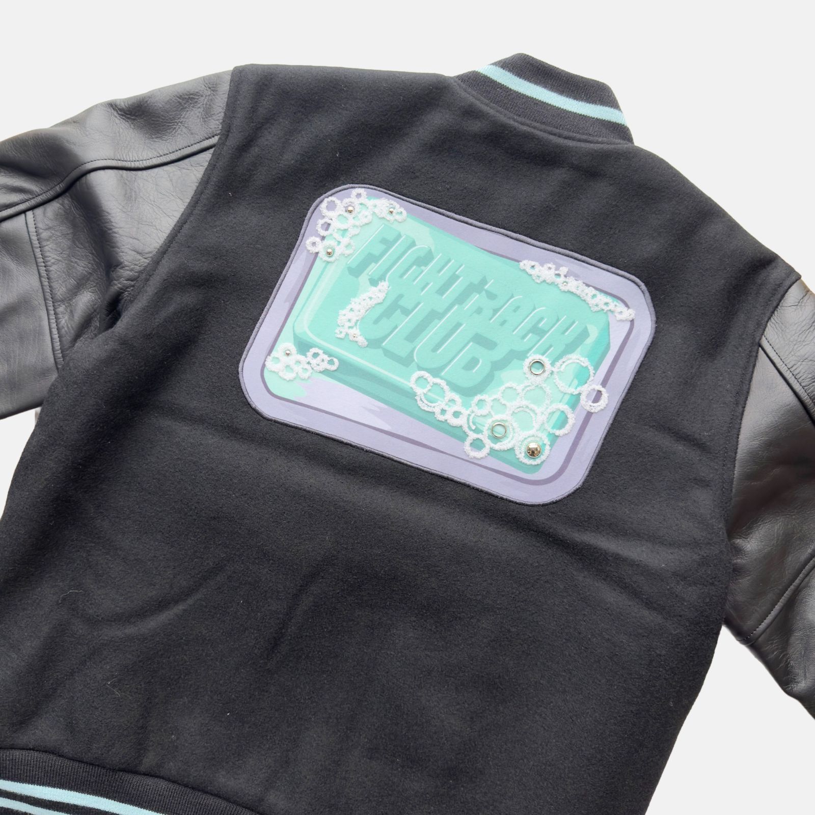 FIRSTTRUST ファーストトラスト RULES FIGHTBACK CLU13 JACKET Bubble-Studded サイズL バーシティジャケット スタジャン