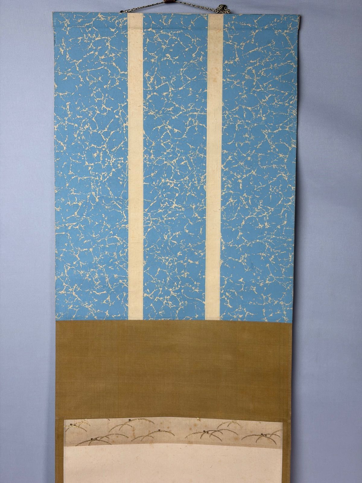 茶道具】表千家 堀内宗完宗匠筆 『萩画讃』 書 掛軸 掛け物 茶掛け