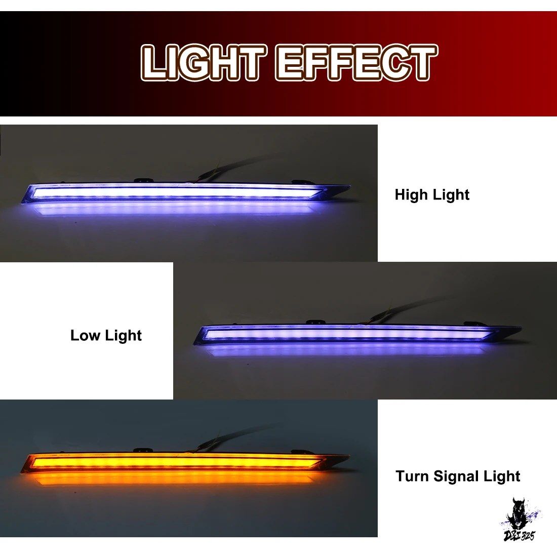 トヨタ RAV4 2019-2021 LED デイタイムランニングライト フロント フード