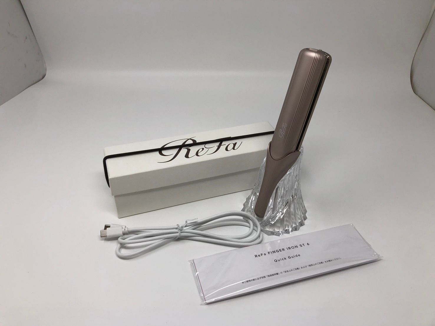 ◆ReFa リファ　フィンガーアイロン　ヘアアイロン　RE-BL-04A　スタンド付　中古　現状品◆21867★