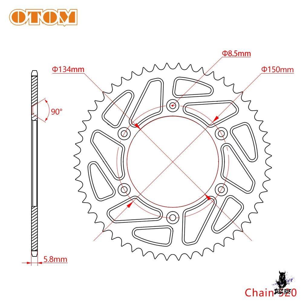Kawasaki KX KXF KLX Suzuki RMZ 250 450 用 リアスプロケット 520 52T 16,265円