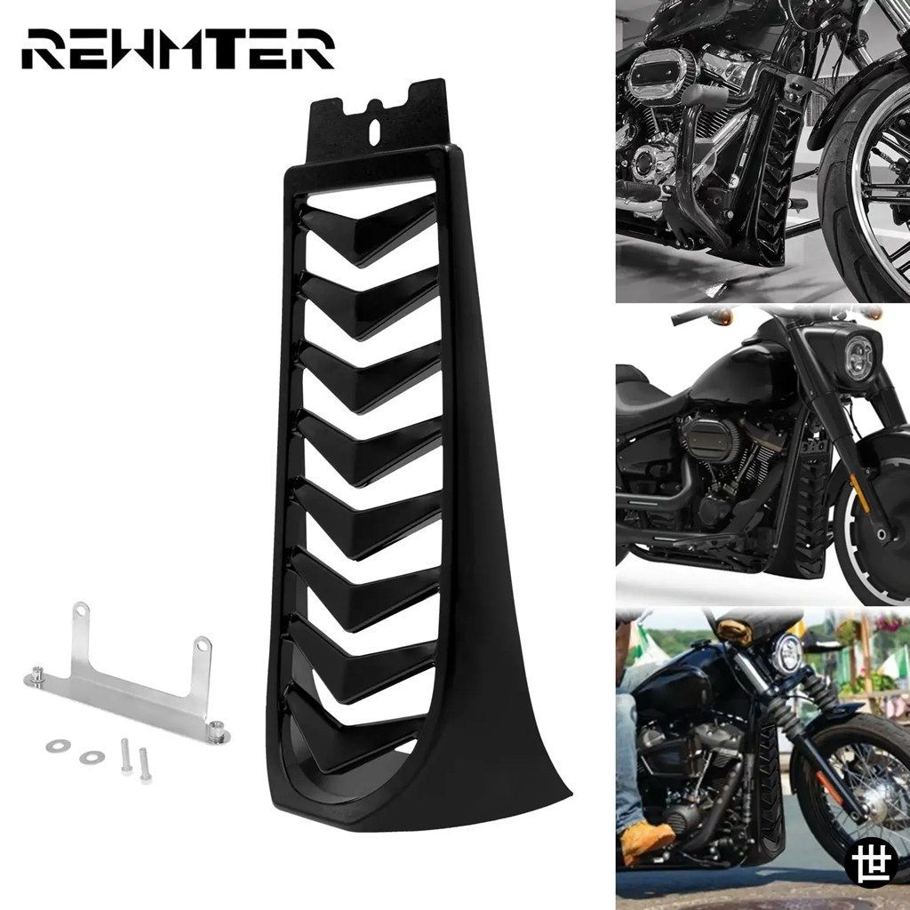 ハーレーダビッドソン ソフテイル ストリート ファットボブ ブレイクアウト FXBR 2018-2023用 ブラック フロントロアラジエーターチンフェ