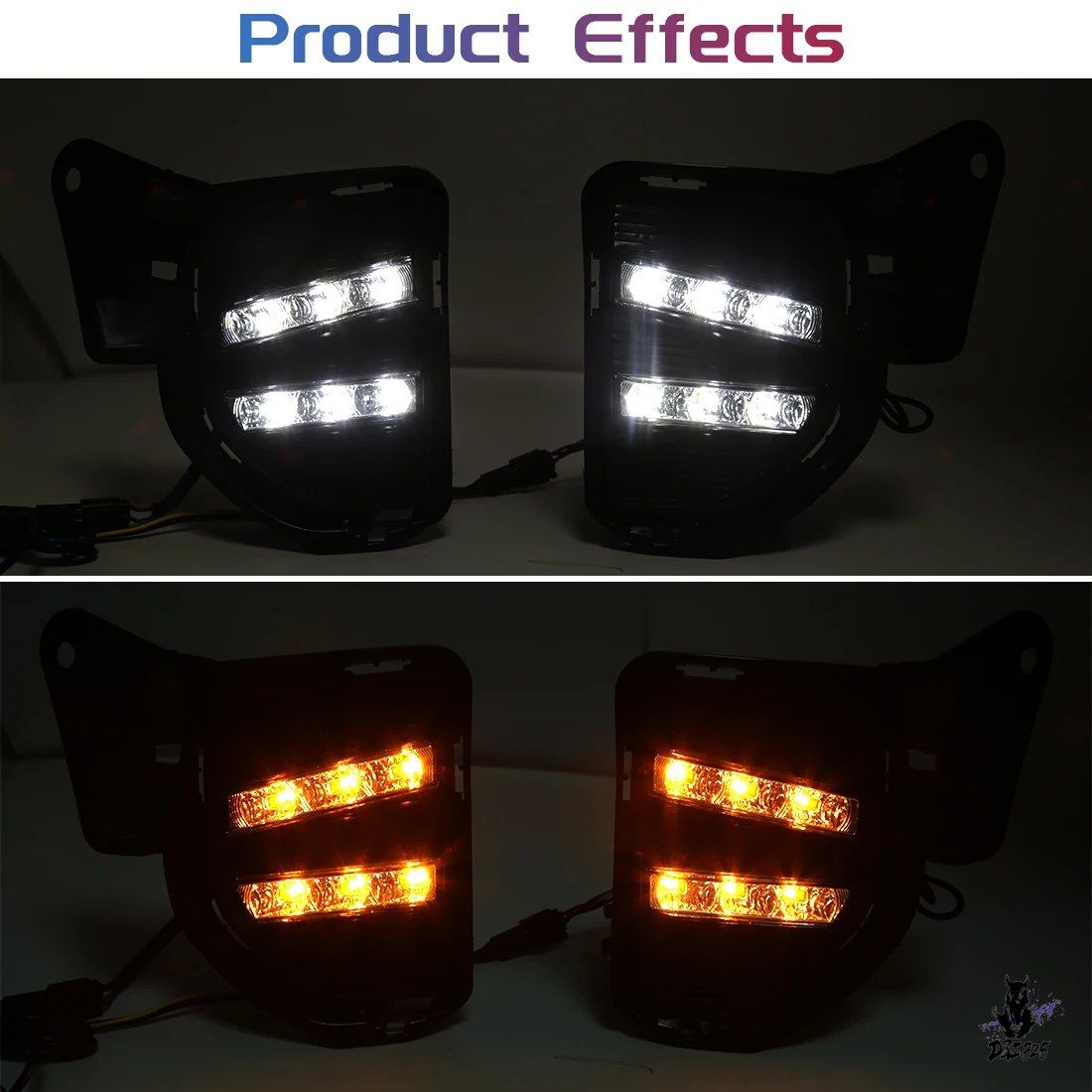 トヨタ ハイエース 2014-2016年式 LED DRLフォグランプ デイタイムランニングライト