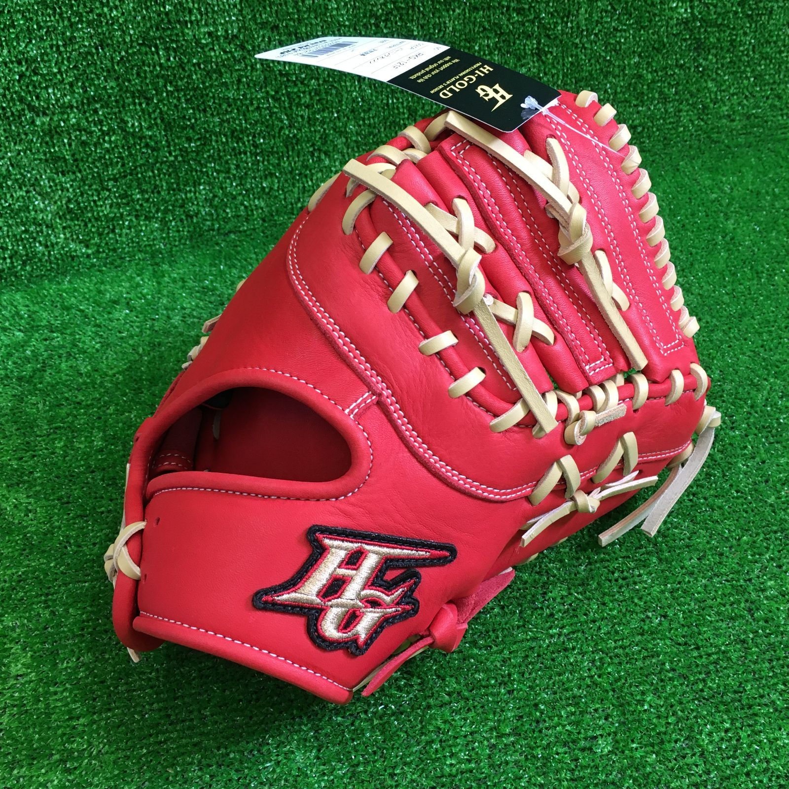 ハイゴールド 軟式用ファーストミット レッド 30％引 ハイゴールド 少年軟式用ファーストミット オレンジ RKG121F