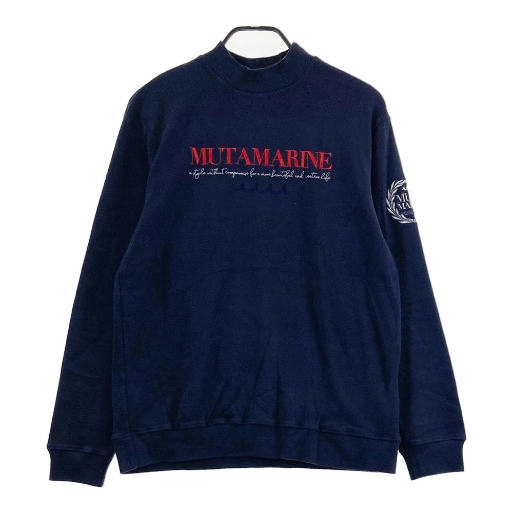 muta MARINE ムータマリン ヘムリブ 長袖シャツ メンズ 5 白 ロゴ muta