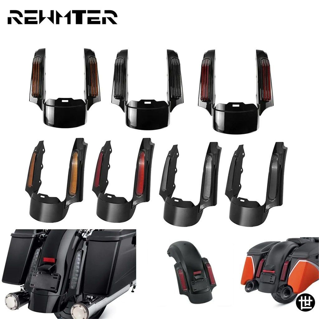 ハーレーツーリング FLHR ストリートロード エレクトラグライド ウルトラリミテッド CVO FLHX 2009-2023 用オートバイ LED リアフェンダー