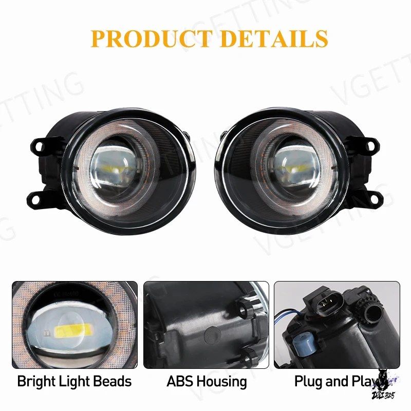 トヨタ RAV4 2009-2012 フォグライト LED エンジェルアイ DRL