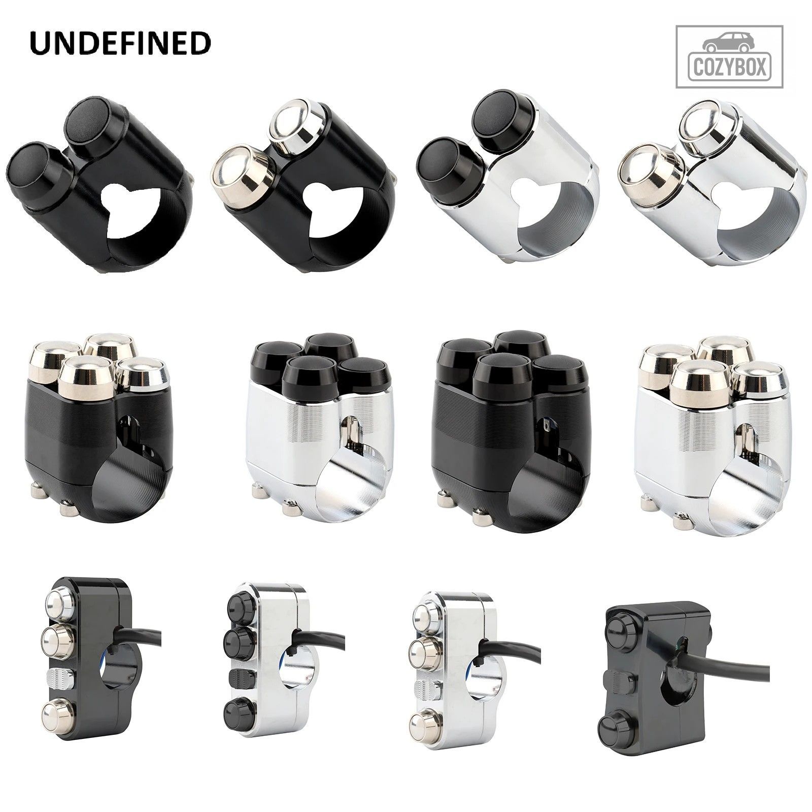 2-3-4ボタン ビンテージ 7/8インチ 1インチ 22mm 25mm ハンドルバーコントロール ス