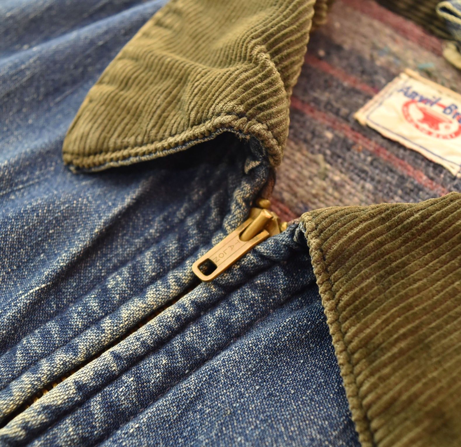 ANVIL 50s 60s ビンテージ デニムブルゾン ブランケットライナー ANVIL 50s 60s ビンテージ デニムブルゾン ブランケットライナー 稀少