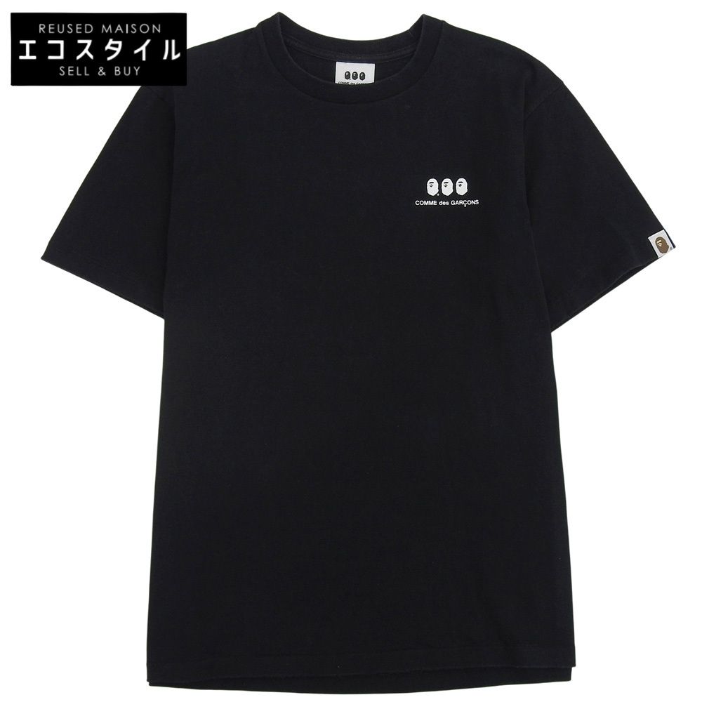A BATHING APE　アベイシングエイプ　コットン Tシャツ トップス メンズ 黒 ブラック M　M