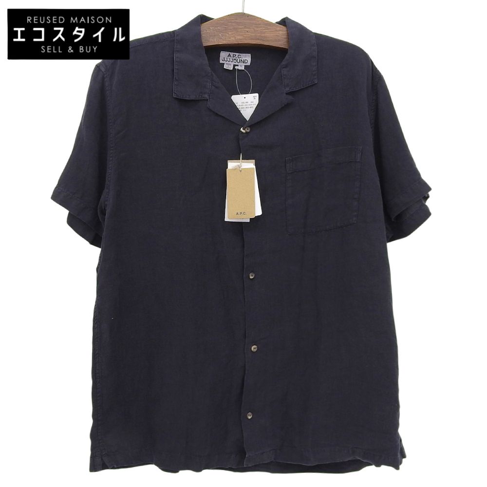 A.P.C.　アーペーセー　新品同様 リネン シャツ トップス メンズ ネイビー XL　XL