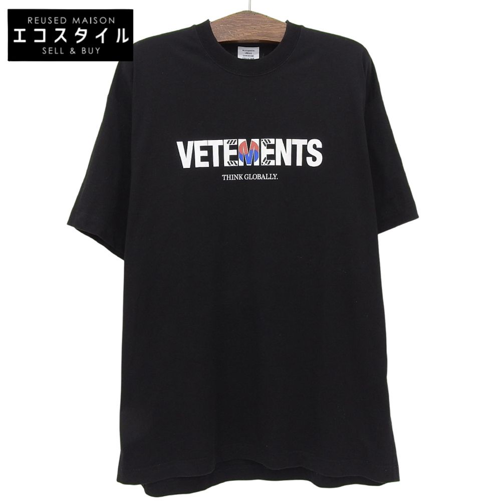 VETEMENTS　ヴェトモン　South Korea Flag Logo Tee トップス メンズ ブラック S UA52TR280SK　S
