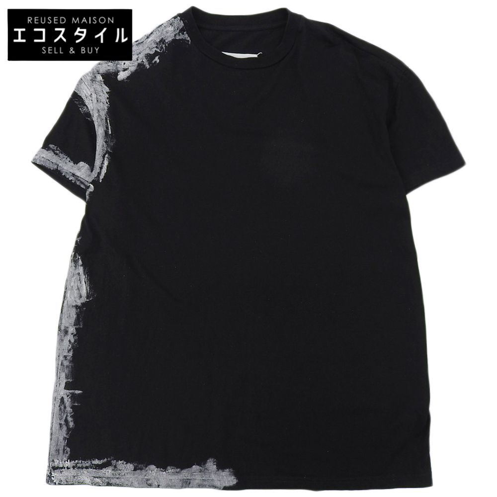 Maison margiela　メゾンマルジェラ　ペイントストロークプリントTシャツ トップス メンズ ブラック 48 S50GC630 20年　48