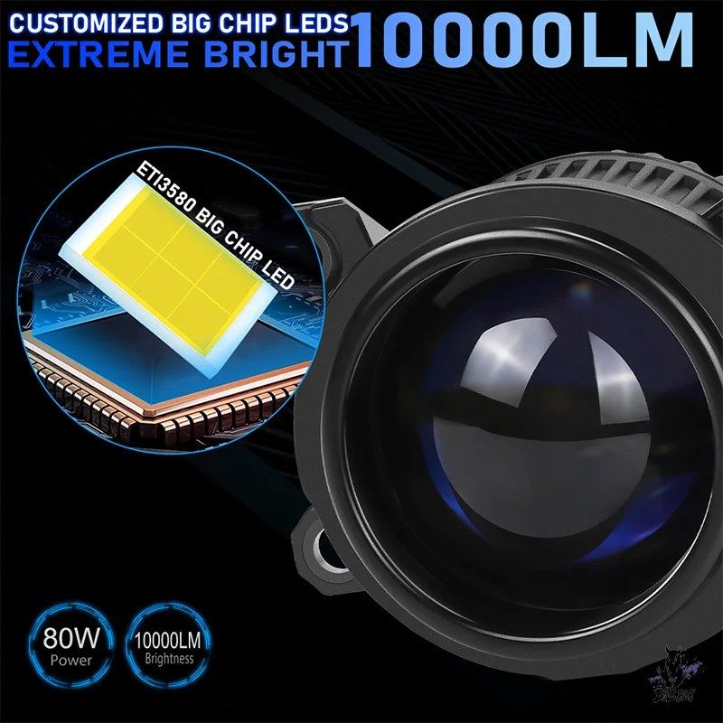 2.0インチ LED フォグランプ 100W 20000LM プロジェクターレンズ フォード フォーカス トヨタ カローラ 汎用 15,961円