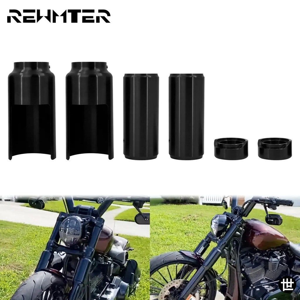 ハーレーダビッドソン ソフテイル ブレイクアウト FXBR FXBRS 2018-2022用 オートバイ フロントアッパー/ロワーフォークカバーキット チュ