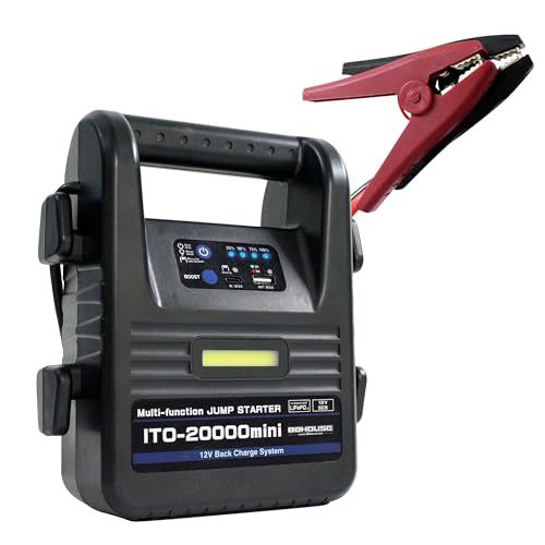 88HOUSE ジャンプスターター 12V 大容量 修理対応可 20000mAh リン酸鉄 リチウム電池 車両から急速充電 バックチャージシステム 安心の リン酸鉄 12V 1年 ハイブリット車対応 軽量 安全機能 ヒーター搭載 マルチファン ef816df1