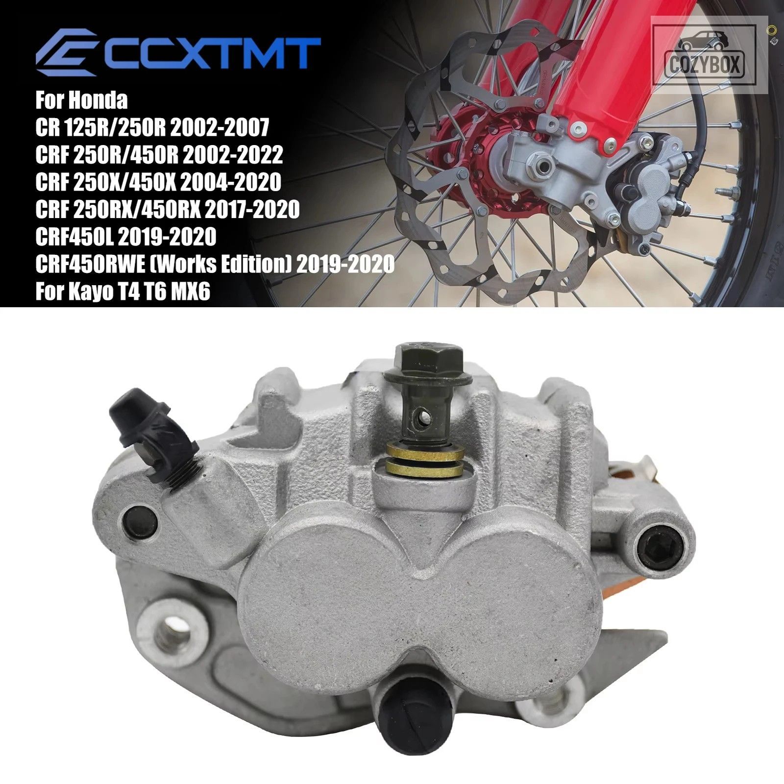 オートバイフロント ブレーキキャリパー ホンダ CR125R CR250R 2002-2007 CRF250X CRF