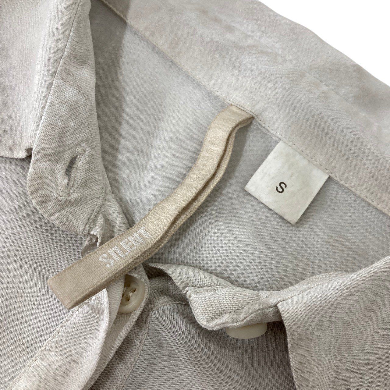 silent damir doma/サイレント/シャツ長袖ワンピース/サイズS/ベージュ 