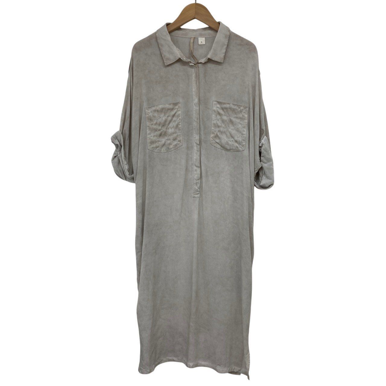 silent damir doma/サイレント/シャツ長袖ワンピース/サイズS/ベージュ 