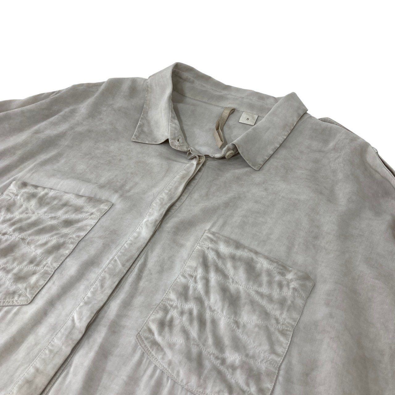 silent damir doma/サイレント/シャツ長袖ワンピース/サイズS/ベージュ 
