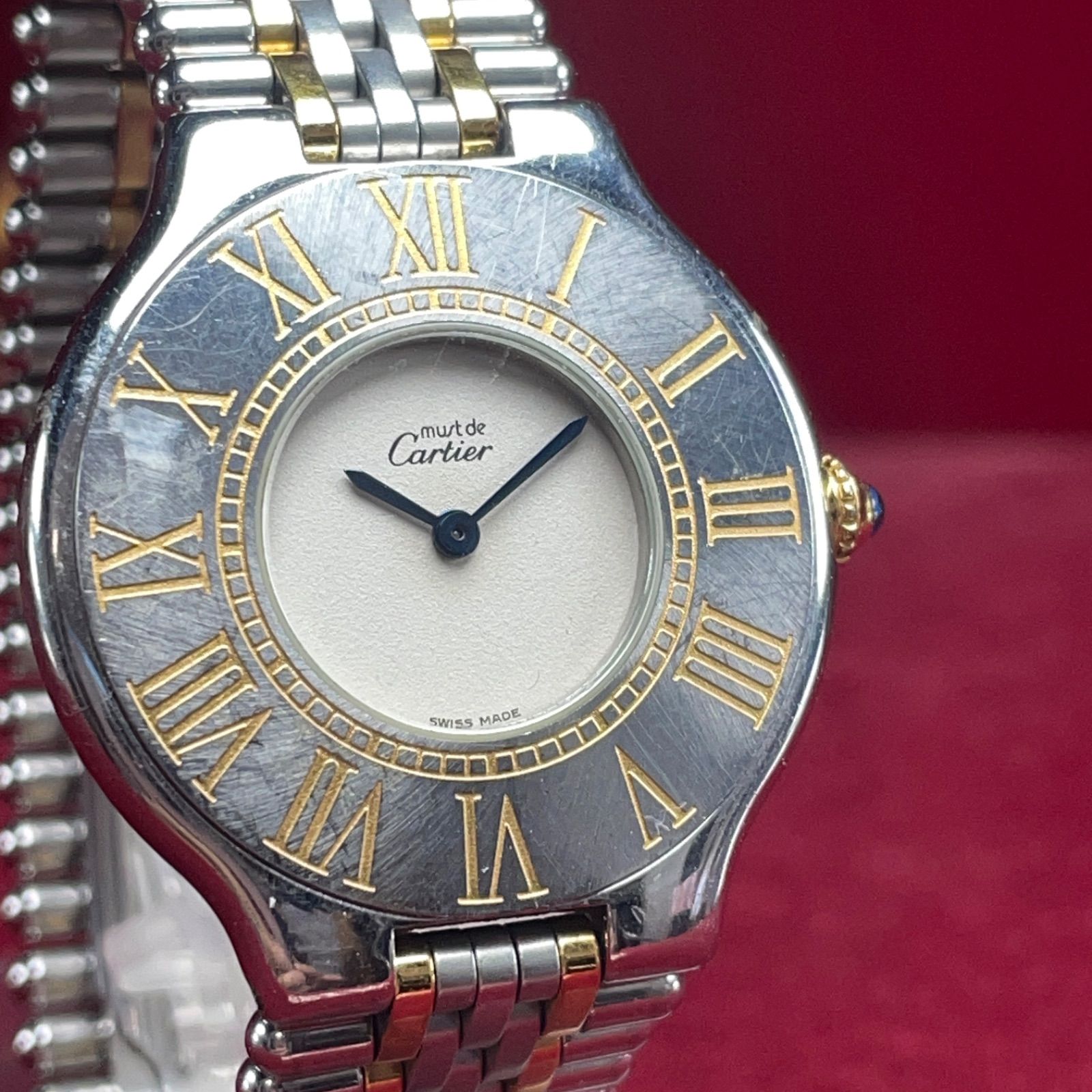 Cartier カルティエ マスト21 ヴァンティアン コンビ QZ 電池交換済