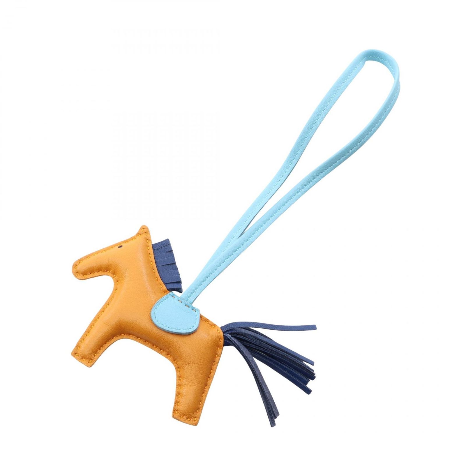 エルメス HERMES チャーム ロデオPM ジョーヌドール/セレステ/ブルート レザー ロデオPM ジョーヌドール/セレステ/ブルードマルト レディース Used A