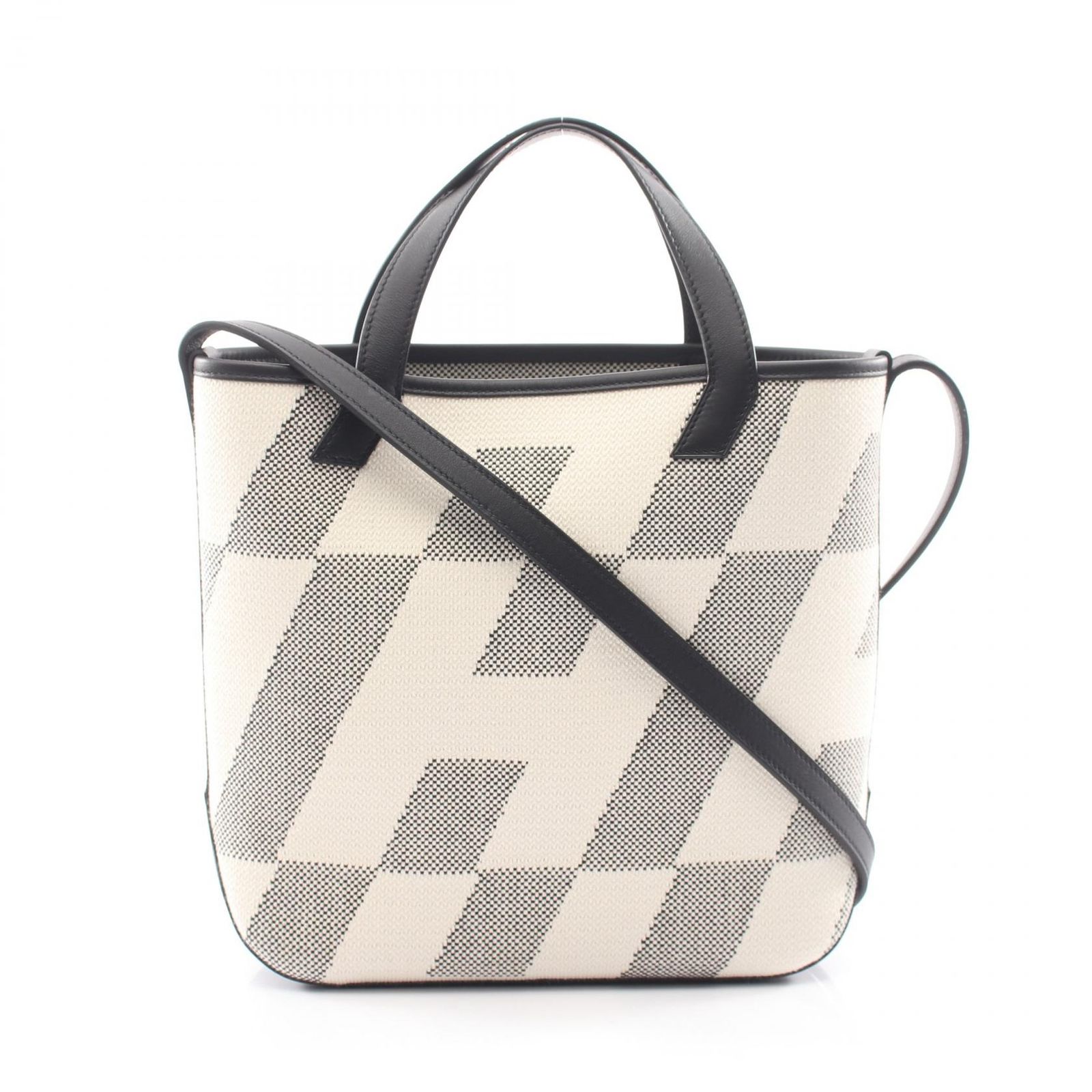 エルメス HERMES トートバッグ H アンビエPM 2WAY エクリュ/ブラック キャンバス H・アンビエPM エクリュ/ブラック レディース Used A