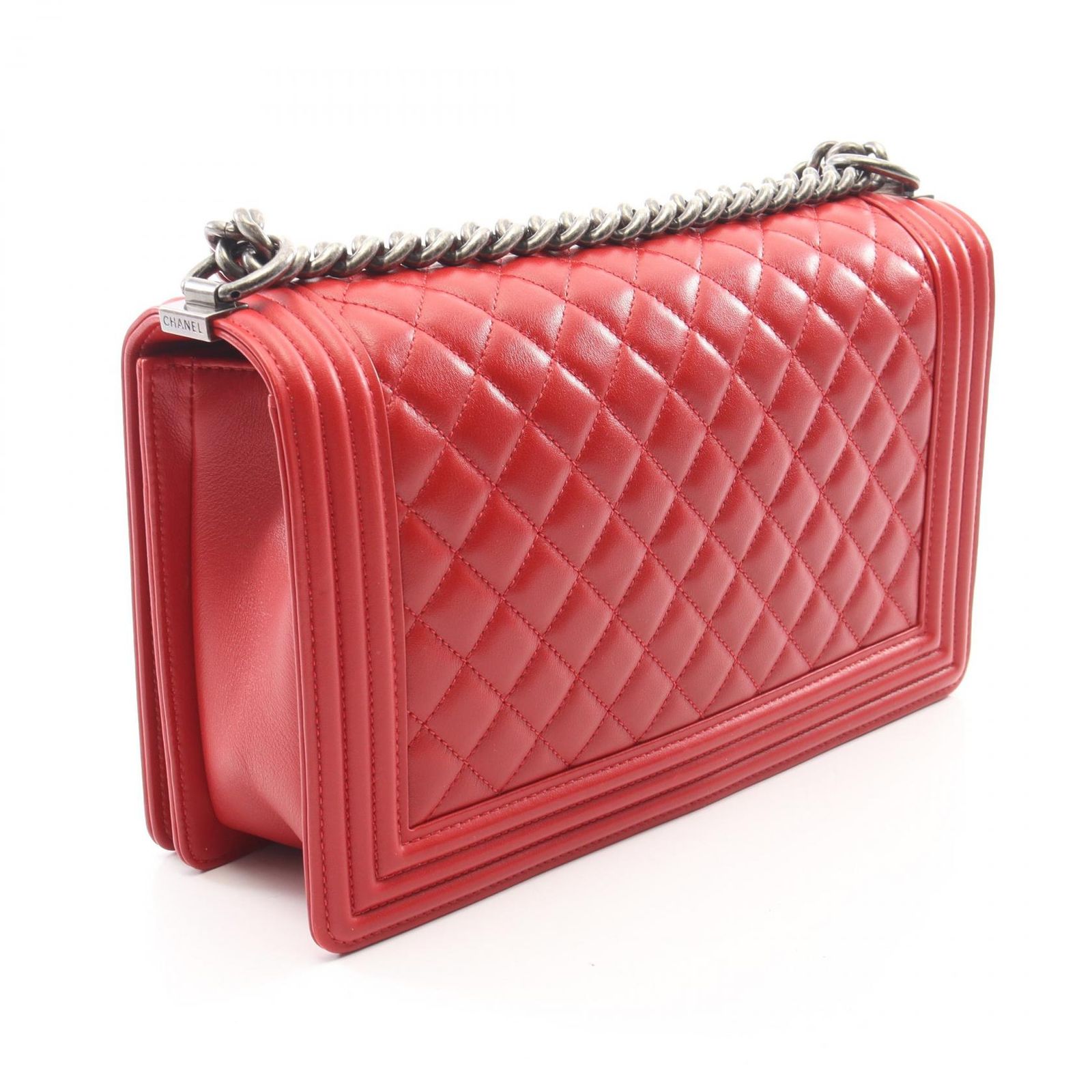 シャネル CHANEL ショルダーバッグ ボーイシャネル ラージ シェブロン
