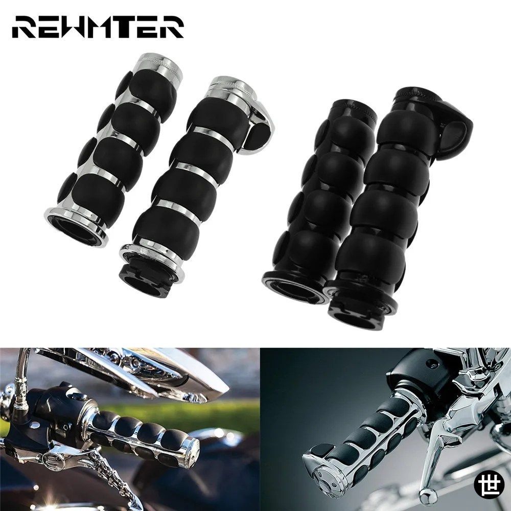 オートバイ 1インチ25MM ラバーハンドルバー スロットルアシストバーエンド 滑り止めハンドグリップ ヤマハバルカンホンダハーレーXL用