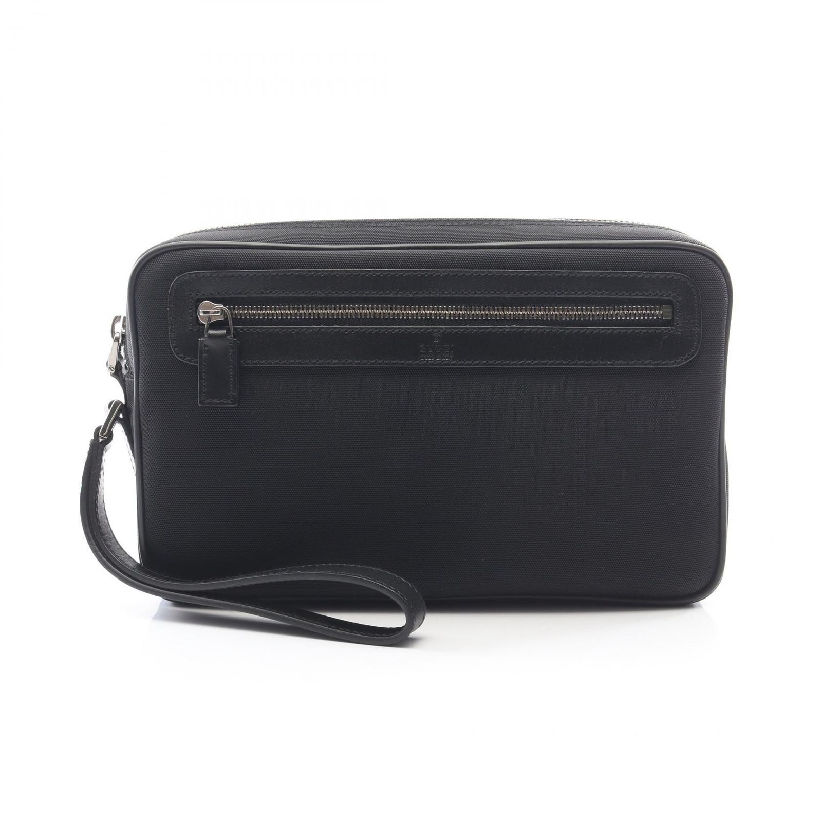 グッチ GUCCI セカンドバッグ クラッチバッグ 73956 ブラック キャンバス レザー セカンドバッグ メンズ Used A
