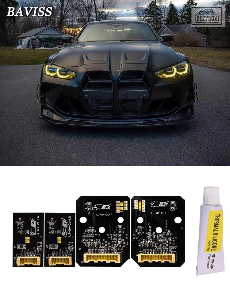 BMW M3 M4 CSL 4シリーズ DRL RGBWマルチカラー LED ボード G80 G22 G82 G23 G26 デ