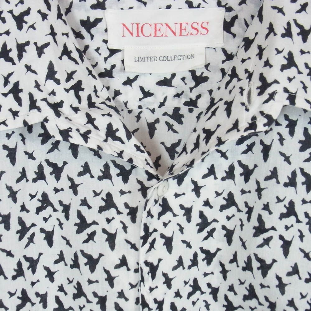 niceness LEE Bird シャツ ナイスネス NICENESS 22AW NN-Y01KF22-FB LEE BIRD 総柄 プリント