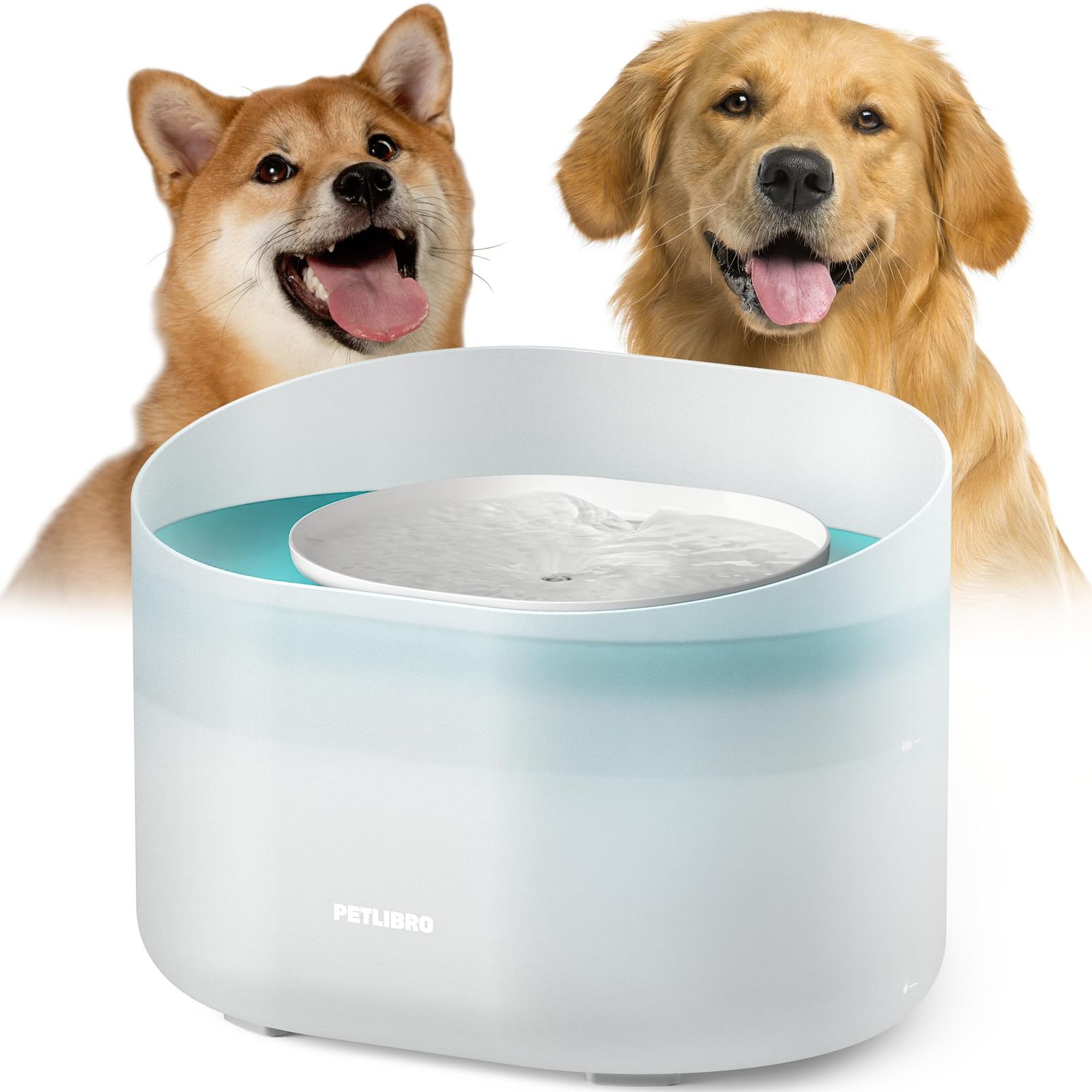 PETLIBRO 犬用 自動給水器 8L（約2.1ガロン） カプセル型 ウォーターファウンテン｜中型犬・大型犬対応 給水機｜防はね・こぼれにくい｜5層ろ過フィルター 28dB｜犬猫・多頭飼い用 ペット給水器