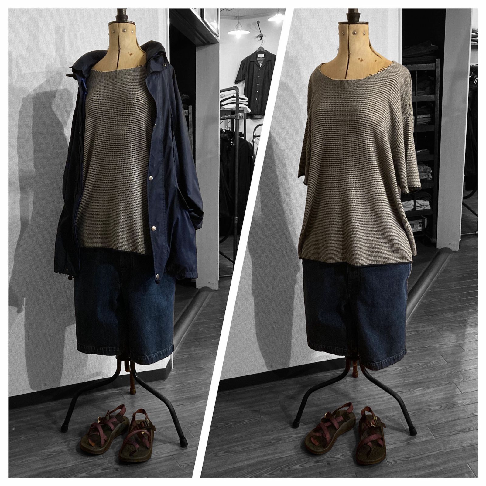 日本製Sans limite サンリミット デニムショートパンツ インディゴ